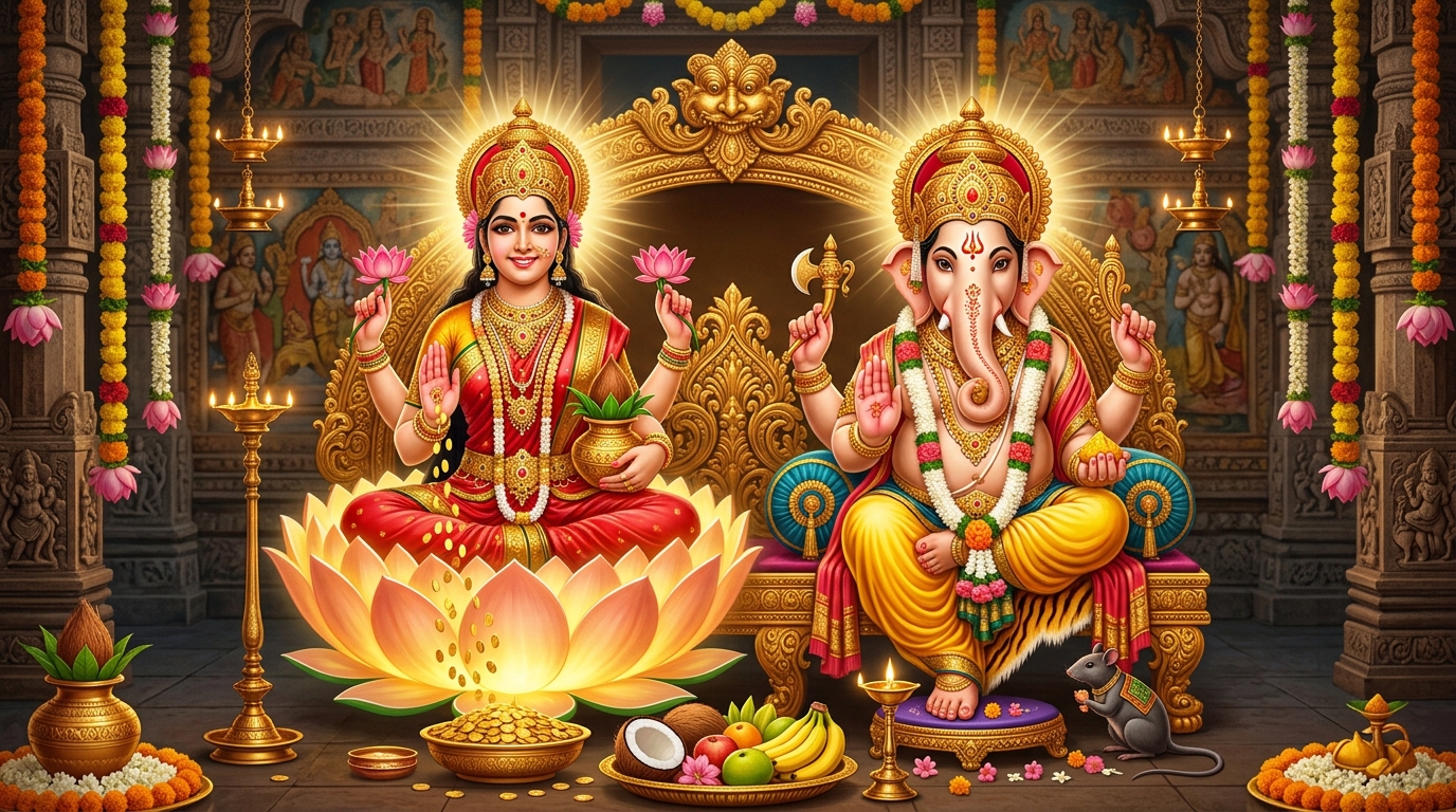 Lakshmi Devi & Ganapathi